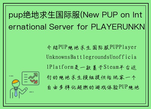 pup绝地求生国际服(New PUP on International Server for PLAYERUNKNOWN'S BATTLEGROUNDS)